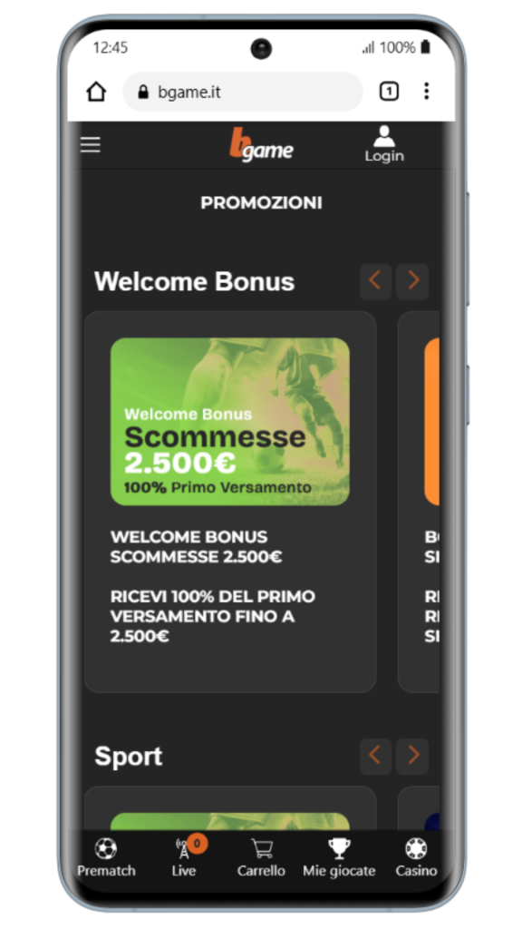 Bonus al casinò bgame